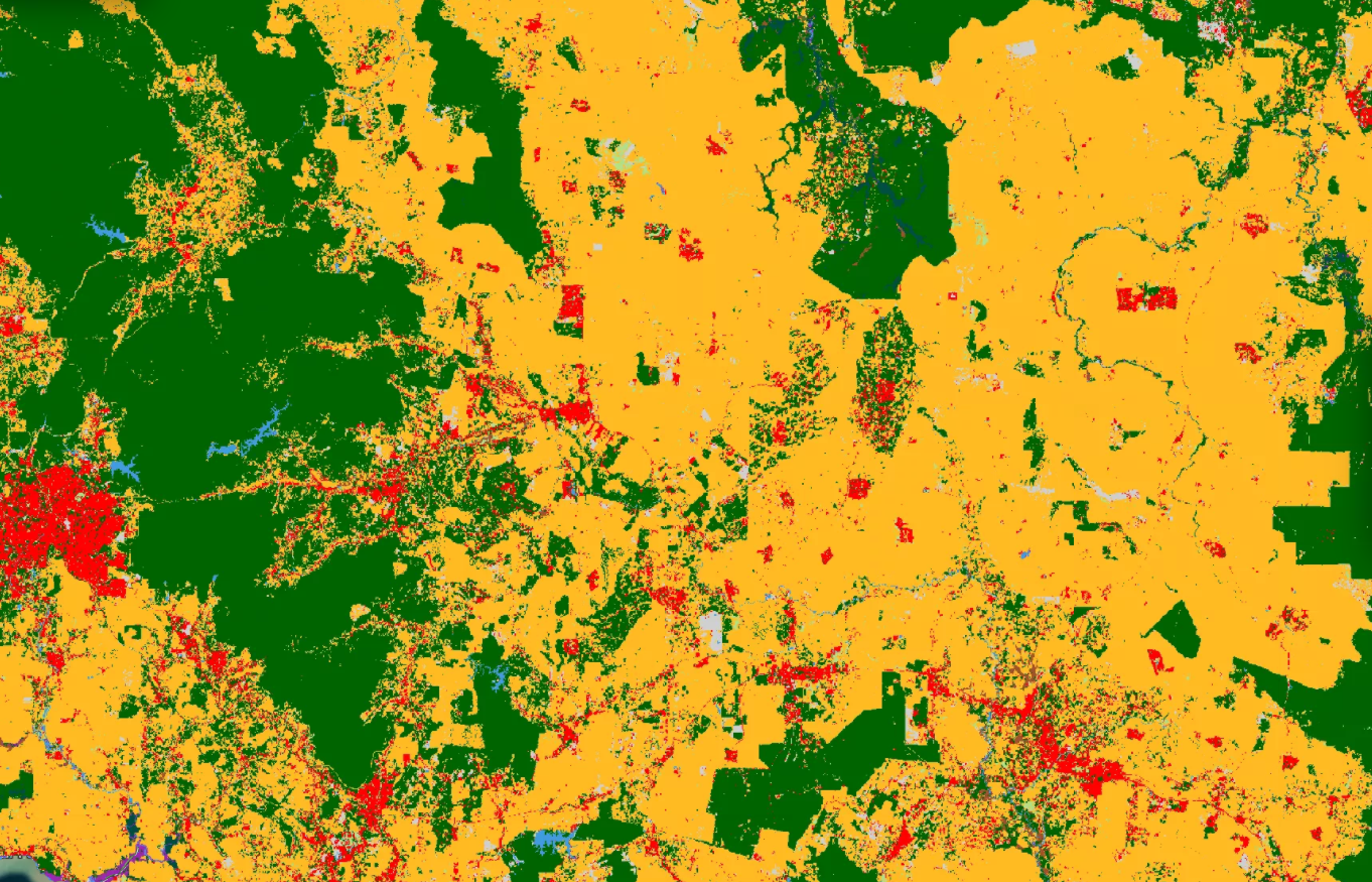 Classified land-cover map of a Sastena project landscape